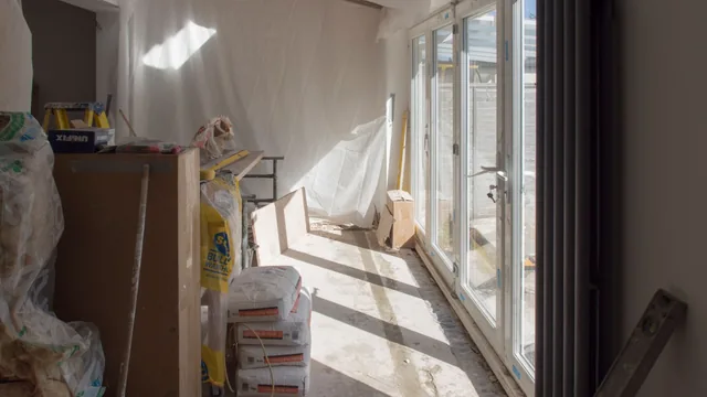 Kitchen opened up during a remodel in Fulshear, TX